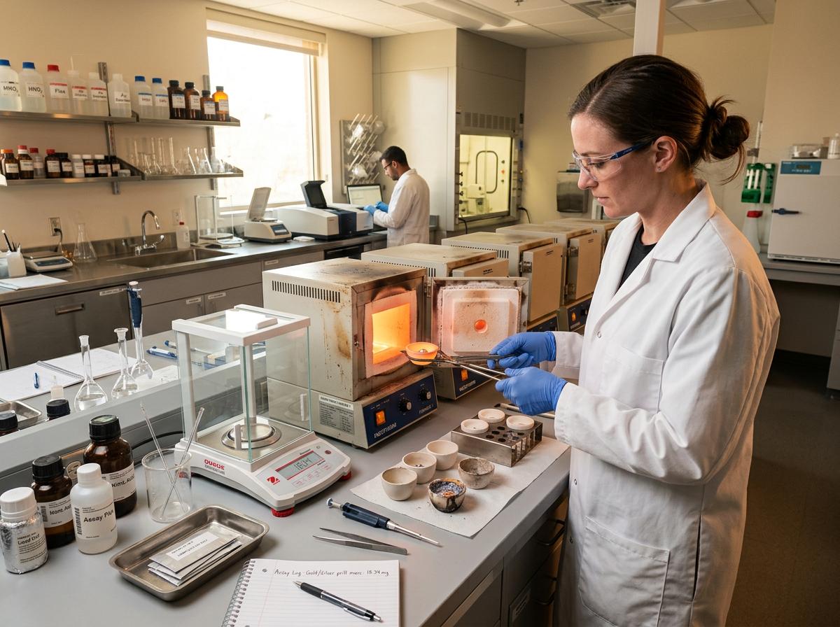 Gold assay and verification laboratory process at Congo Rare Minerals